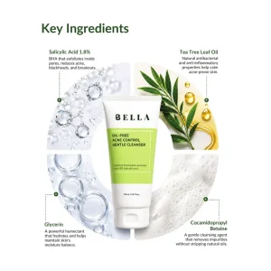 Bella Oil Free Acne Control Gentle Cleanser, 150 ML