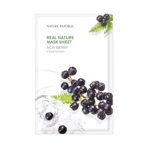 NATURE REPUBLIC REAL NATURE ACAI BERRY MASK SHEET, 23 ML